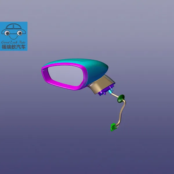 Left outer rearview mirror assembly - primer coating