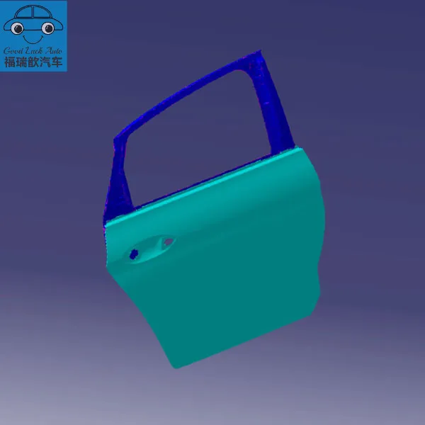 Right rear door body assembly